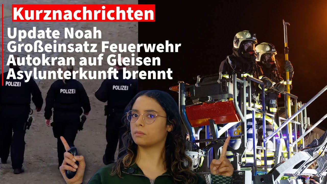 (Kurznachrichten) 16.01.2026 -  Update Noah, Großeinsatz Feuerwehr, Autokran kippt auf Gleise