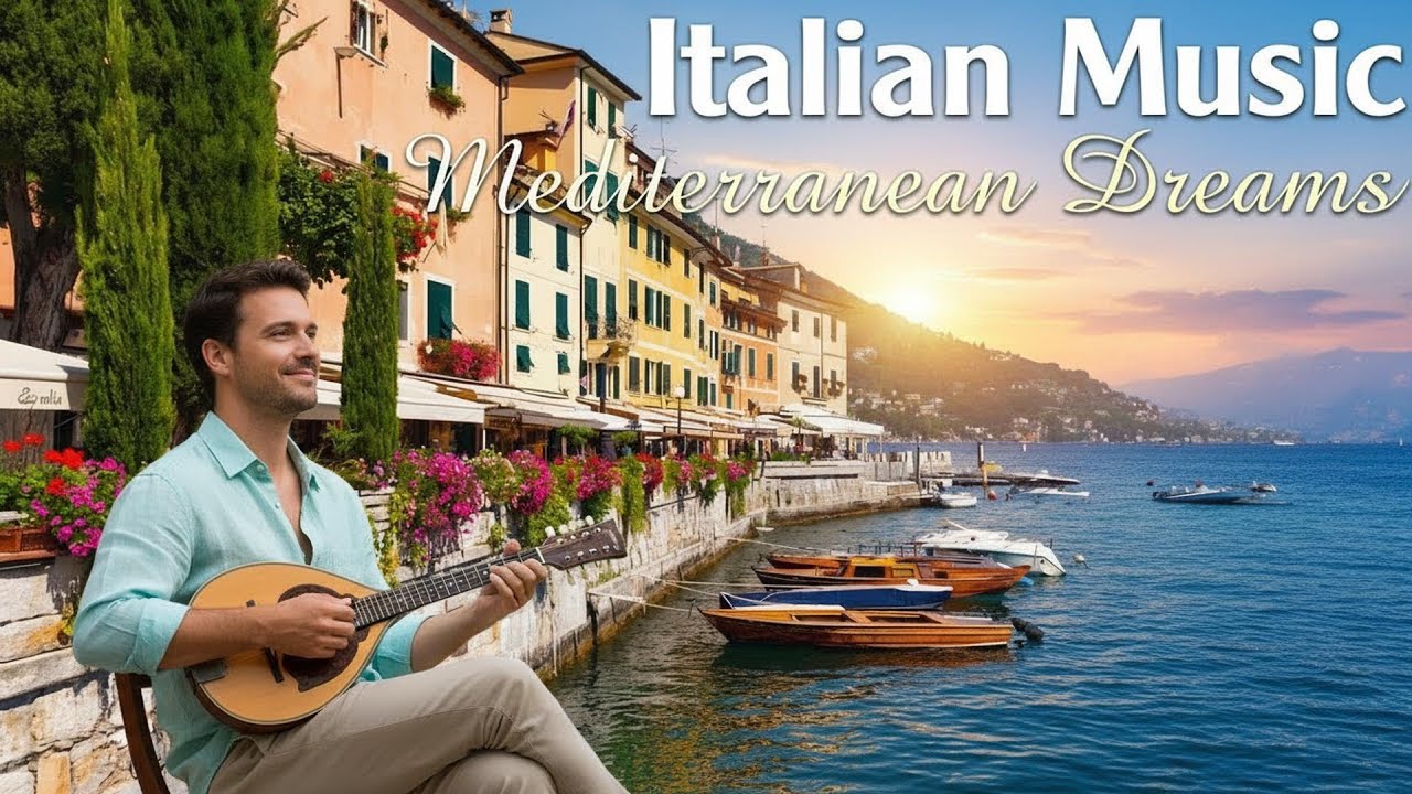 🌊 Italian Vibes & Mediterranean Music 🎶 | 2+ Hours of Scenic Coastal Italy & Lake Como Bliss 4k