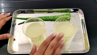 Aloe vera juice செய்வது எப்படி? | when to drink? | சோற்றுக்கற்றாழை ஜுஸ் |  glowing skin and hair