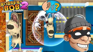 Robbery Bob 2 | Angry Dog Costume Vs Mario Ghost | Part 17