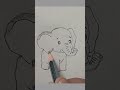 cute elephant drawing #shorts#youtubeshorts