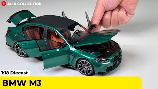 Unboxing of BMW M3 2020 1:18 Diecast Model Car by Minichamps (4K)