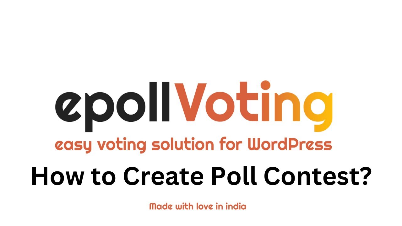 Epoll 3.1 WordPress Plugin | How to Create a Poll Contest? - YouTube