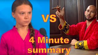 Andrew Tate Vs Greta Thunberg I 4 Minute Summary