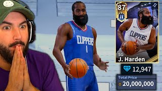 spending everything I have to unlock James Harden in NBA Infinite