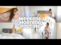 SUMMER WEEKEND MORNING "ROUTINE" | Cleaning, Exercising *fail*, Skincare & More | 2021 UK