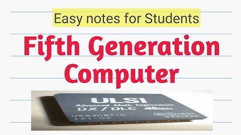 Characteristics of Fifth generation of Computer|| Features ||