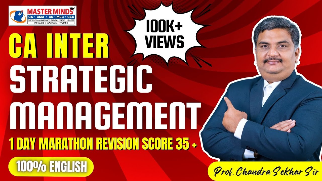 "CA Inter Strategic Management | Jan & May 2025 Marathon | Score 35+ in ...