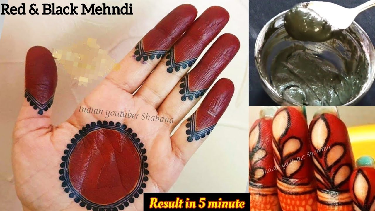 Secret for dark stain|How to make black & red mehndi at home for dark stain| mehndi |diwali mehndi