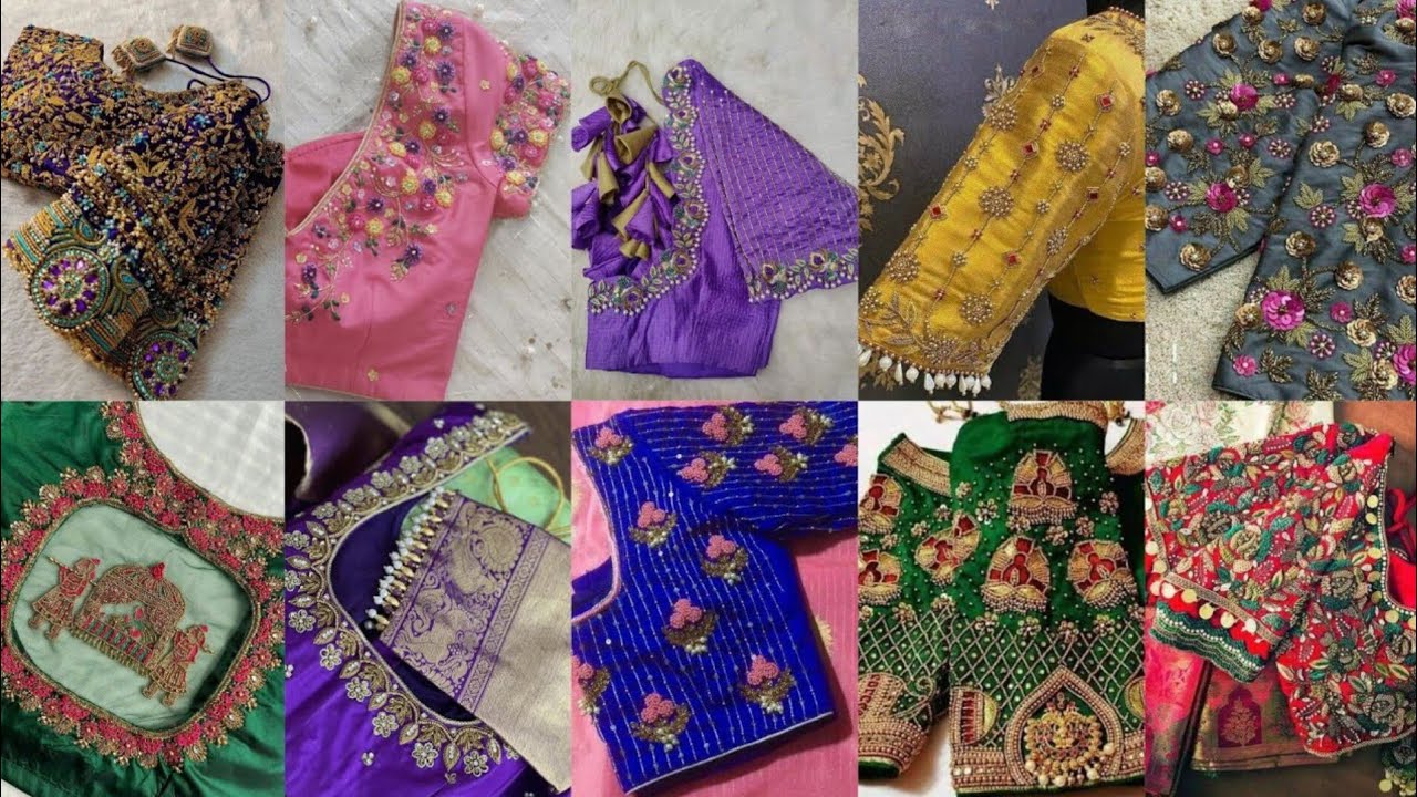 100+Latest Maggam work blouse designs/Aari work blouse design ...