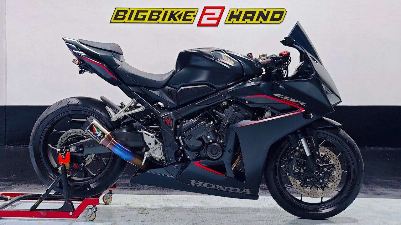 Honda Cbr650r E-clutch 2024 Exhaust sound Ar racing titanium slip