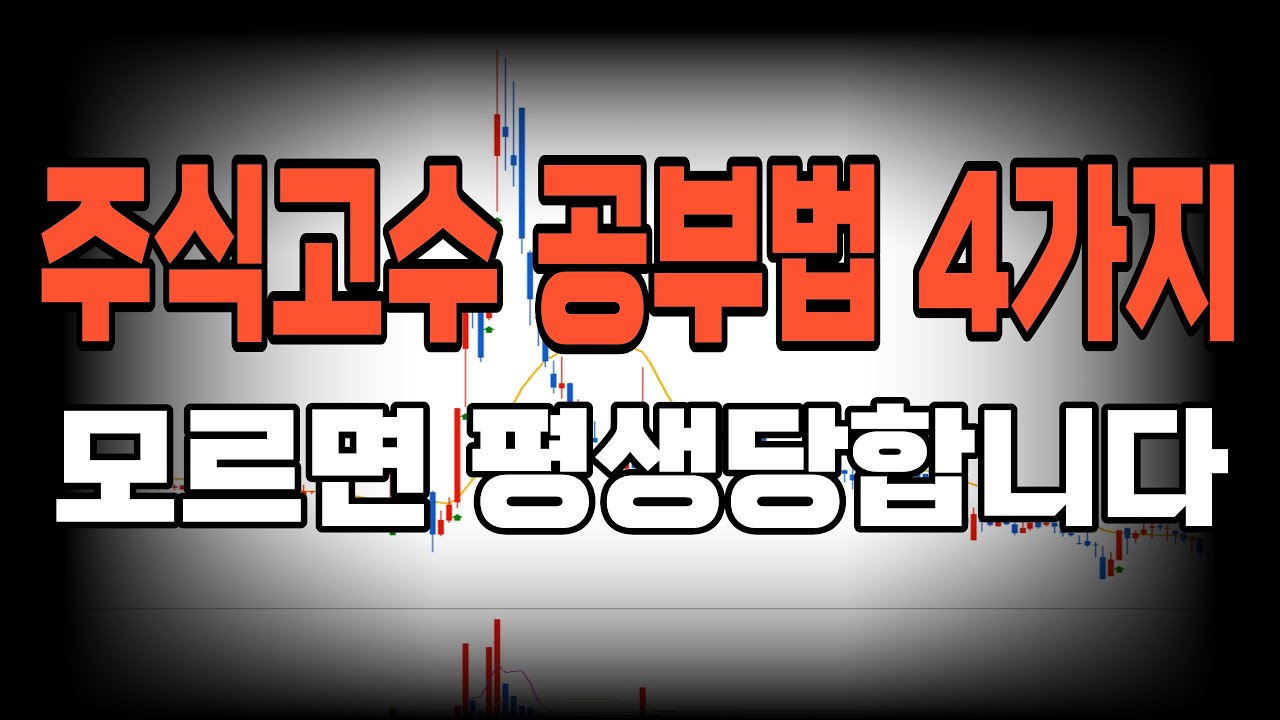 아무도 알려주지 않았던 '고수가 되기 위한 공부법 4가지', 이 공부법 모르면 아무리 차트 봐도 소용없습니다(평생 써먹는 공부법)