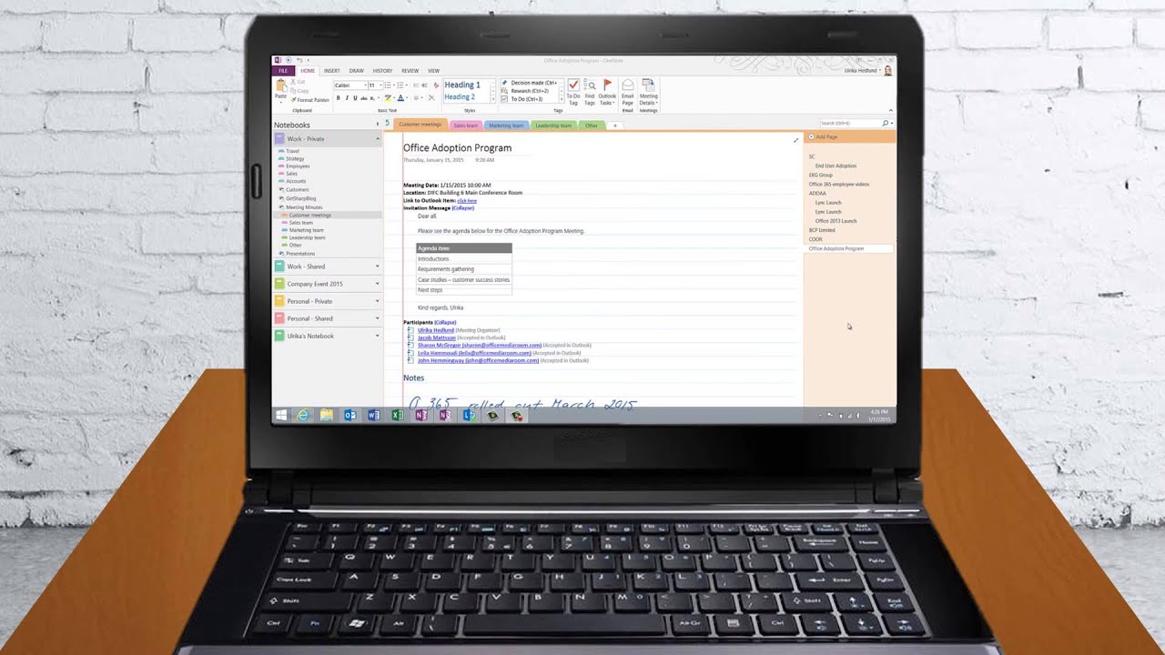 Take effective meeting minutes using OneNote 2013 - YouTube