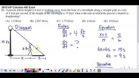 2012 AP Calculus AB Multiple Choice #88 - Related Rates