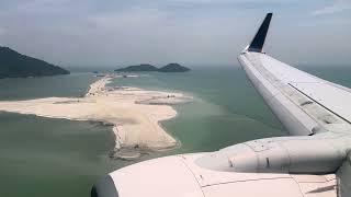Singapore Airlines Boeing 737NG Full Length Landing in Penang [PEN/WMKP][9V-MGL]
