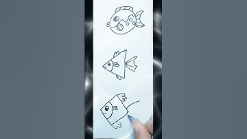 Hướng dẫn vẽ con Cá đơn giản (How to draw Fish)#shorts #drawing