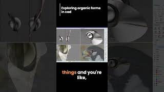 creating organic forms in cad  #tutorial #moi3d #cad #surfacedesign