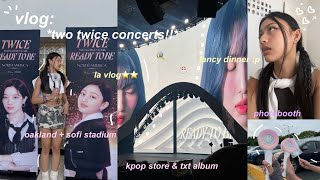 twice 5th world tour in la & oakland  concert vlog + exploring socal (photobooth, ysabel & acai)