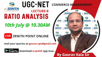 RATIO ANALYSIS (LECTURE-8)| RATIO ANALYSIS| UGC-NET-JRF-COMMERCE, MANAGEMENT| LECTURESHIP EXAMS