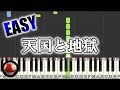 天国と地獄【 ピアノ初級楽譜】運動会BGM / Orpheus in the Underworld - Synthesia EASY Piano Tutorial