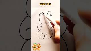 draw teddy bears using numbers and letters #draw #simpledrawing #simplestrokes #us #digitalpainting