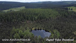 Digital video download for sale, Blindensee in Black Forest Germany, Hidden Lake, Unicat Drone video