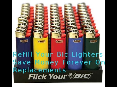 How To Refill A Bic Lighter - Instructions and Parts Required Part 1 - YouTube