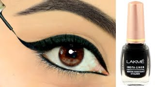 6 basic Eyeliner Look using Lakme Insta Liner/basic liner,bold liner,winged liner, ,smokey eyeliner