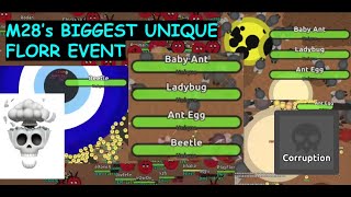 Florr.io -  M28's BIGGEST UNIQUE FLORR EVENT(4 uniques and qcorruption)