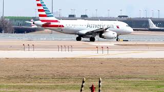 Former US Airways AA Flight 2550 Airbus A319-132 N840AW Taking off at DFW Airport to El Paso