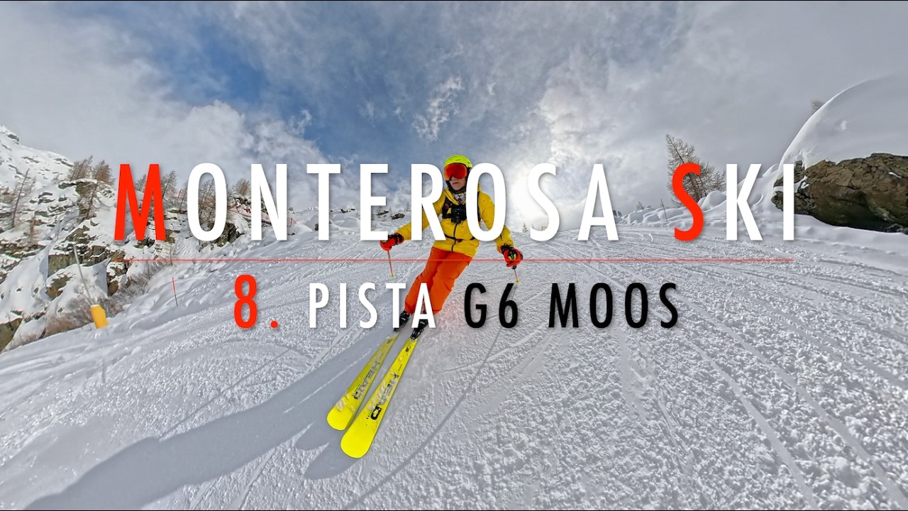 4K 🔴 MONTEROSA SKI 🔴 8. Pista G6 Moos (nera) 🔴 Day 4 🔴 Insta360 X5 🔴 12.2.2026