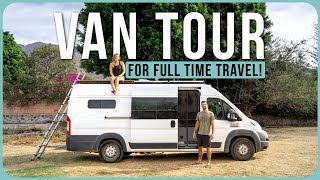 BEAUTIFUL OFFGRID VAN FOR FULLTIME TRAVEL WITH DOG | DIY Promaster Van Tour