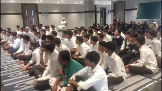 Students Islamic Motivation Class.&quot;Faqr e Millat career guidance centre&quot; MPC, BiPC students.