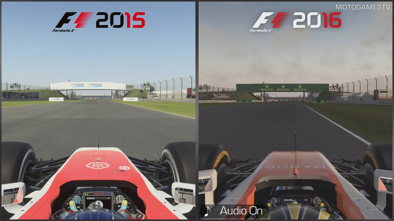 F1 15 Vs F1 16 Silverstone Early Comparison Youtube