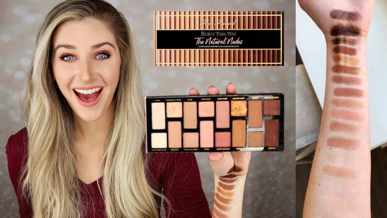 Too Faced Natural Nudes Eyeshadow Palette Review Swatches Youtube