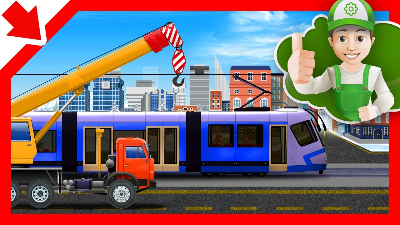 Cartoon for kids. Handy Andy about the tram. Cartoon about cars YouTube
