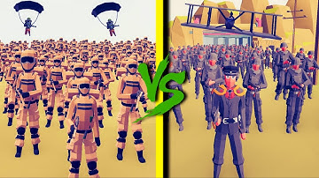 WW2 ARMY vs MODERN ARMY - Totally Accurate Battle Simulator TABS