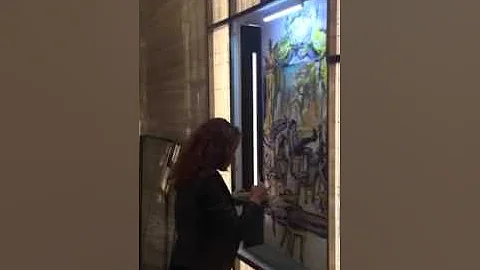 Andrea Selby painting at The Park Hyatt