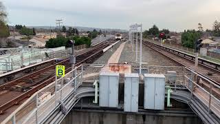 BART Fleet of the Future Daly City train entering Bay Fair