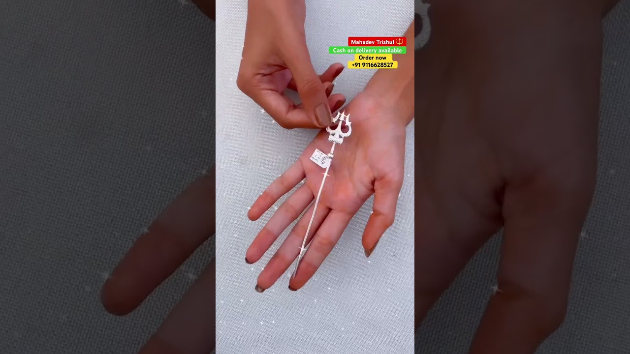 New designer beautiful silver Mahadev Trishul with 67% discount on instant order 