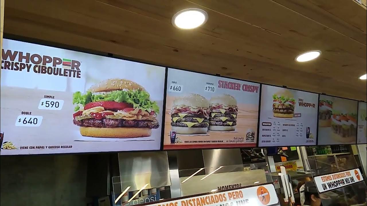 Digital Menu Board Burger King YouTube