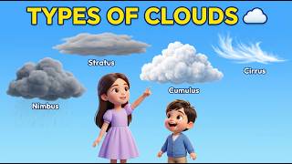 Types of Clouds for Kids ☁️ | Science Rhyme (Cumulus, Stratus, Cirrus, Nimbus) | VVaiGo