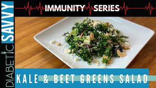 BEET GREENS & KALE SALAD WITH CITRUS YOGURT DRESSING-IMMUNITY SERIES by Diabetic Savvy with Davis Knight 137 views 4 years ago 5 minutes, 50 seconds