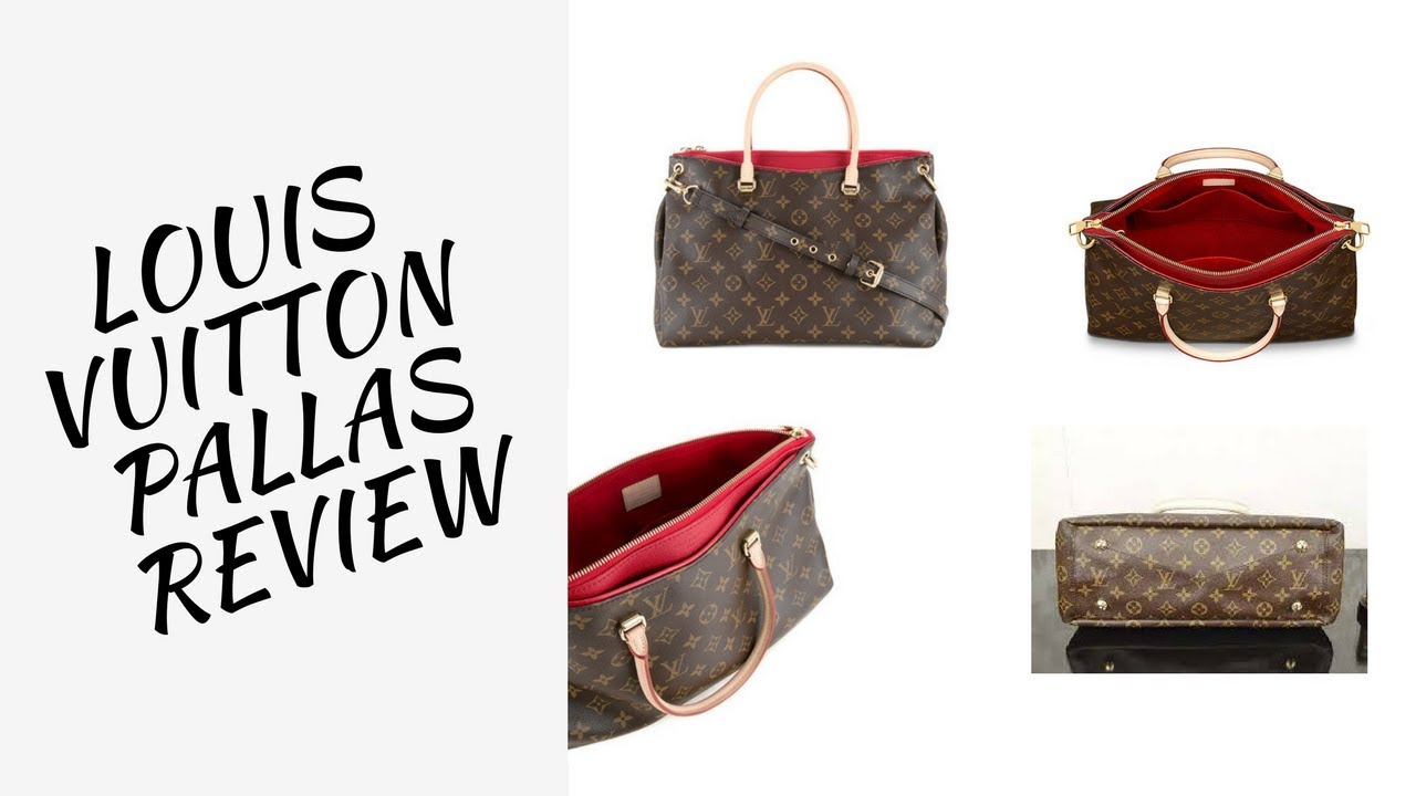 Date Code & Stamp] Louis Vuitton Pallas BB Monogram Canvas Red Calfskin