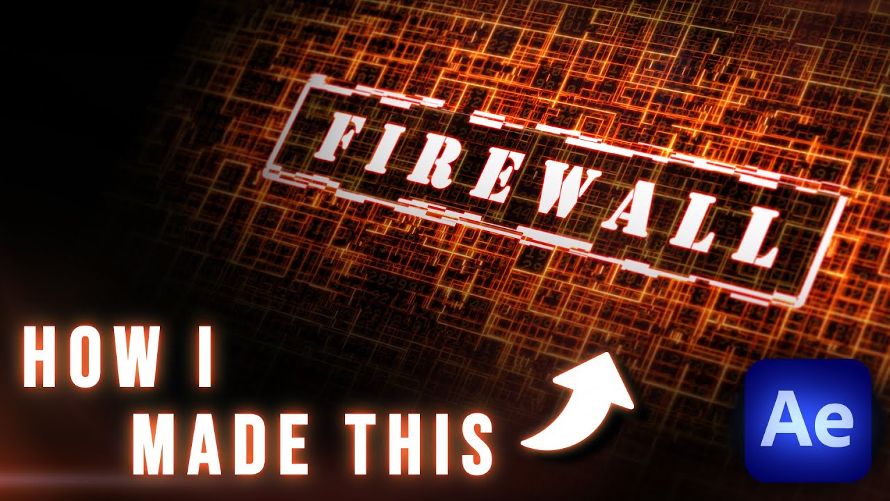 How this Glitchy Firewall Effect was made Only using After Effects ...