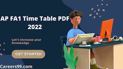 AP FA1 Exam Time Table PDF 2022 | Download Formative Assessment 1 Exams Schedule