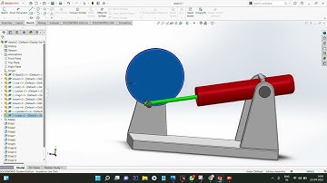 Oscillating cylinder engine mechanism | solid works | TOM project