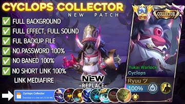 Script Skin Cyclops Collector - Yokai Warlock No Password | Full Effect Voice | Patch Terbaru