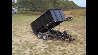 7 X 12 Dump Trailer 14K Down 2 Earth New Model. Equipment Trailer 4 Ft Sides