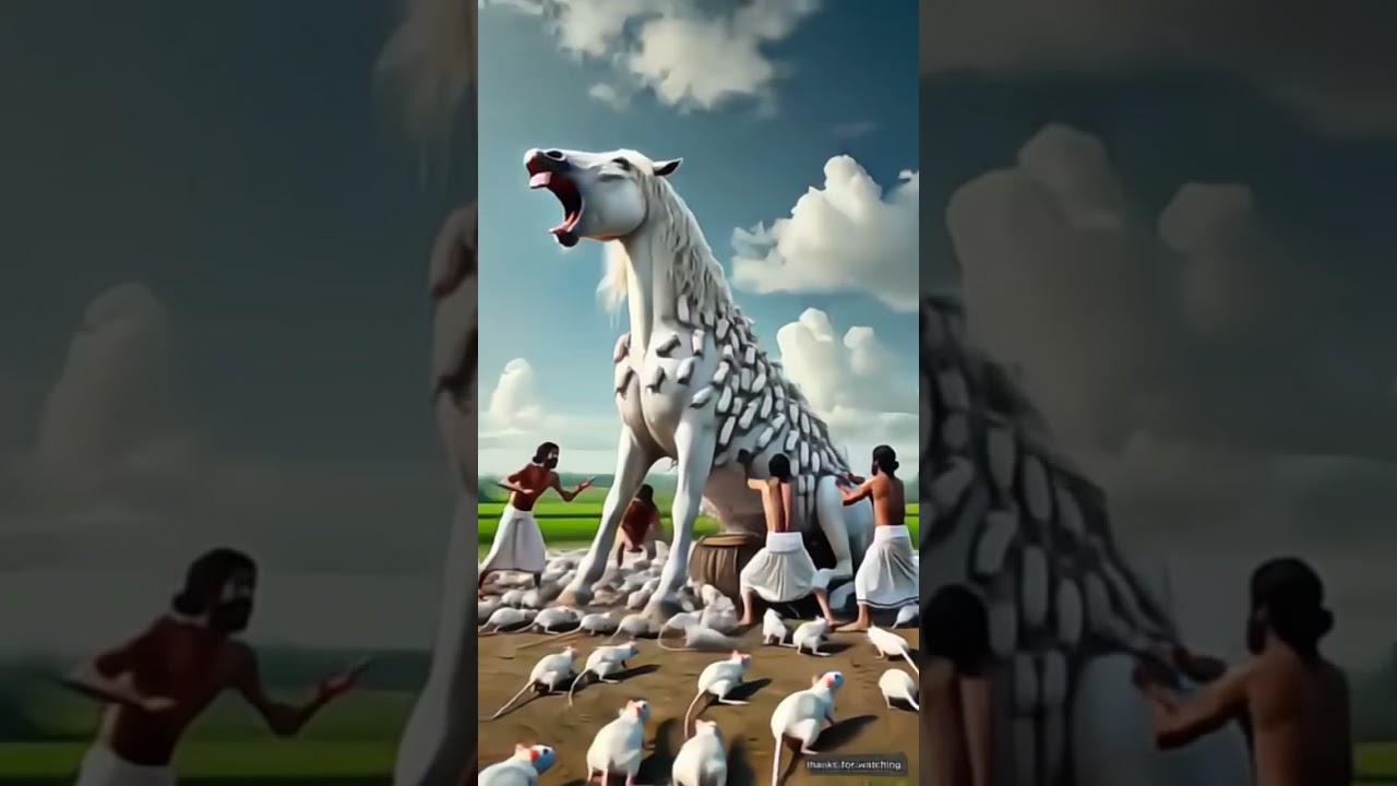 Farmers rescue a horse covered with millions of white rats😭 